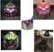 Halloween Lights Mist Maker,Halloween fog Machine Ultrasonic Mist Water Pond Fogger 12 LED Red Yellow and Blue Light Flashes for Halloween Party Decorations and Rockery Fishtank Vase Birdbath Deco